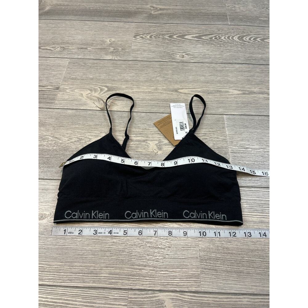 Calvin Klein Modern Seamless Naturals Lightly Lined Triangle Bralette Black Larg - Picture 2 of 3